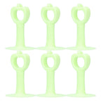 6PCS Door Stopper Anti‑Collision Silicone Wall Protection Home Bathroom Supplies Green