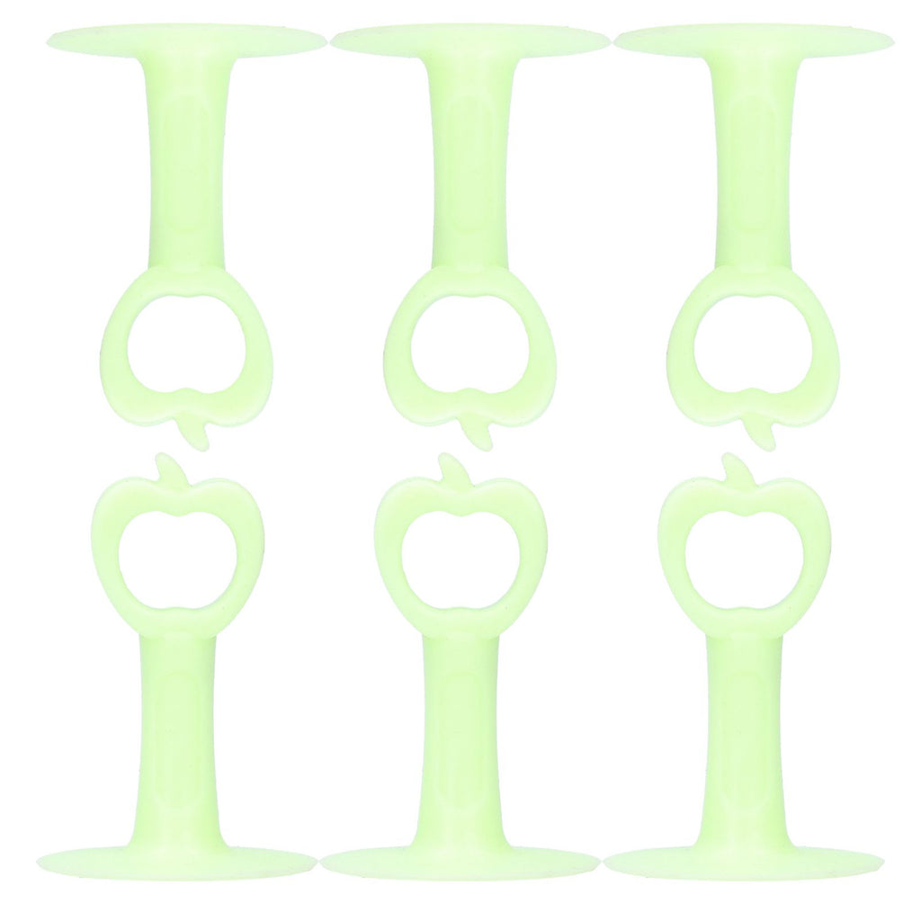 6PCS Door Stopper Anti‑Collision Silicone Wall Protection Home Bathroom Supplies Green