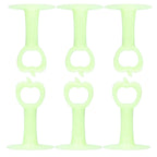 6PCS Door Stopper Anti‑Collision Silicone Wall Protection Home Bathroom Supplies Green