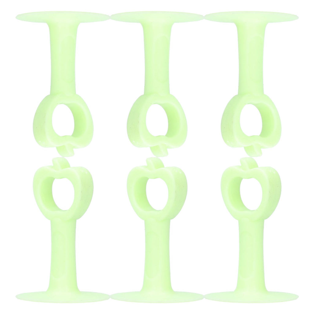 6PCS Door Stopper Anti‑Collision Silicone Wall Protection Home Bathroom Supplies Green