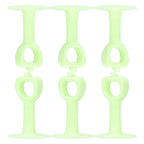 6PCS Door Stopper Anti‑Collision Silicone Wall Protection Home Bathroom Supplies Green
