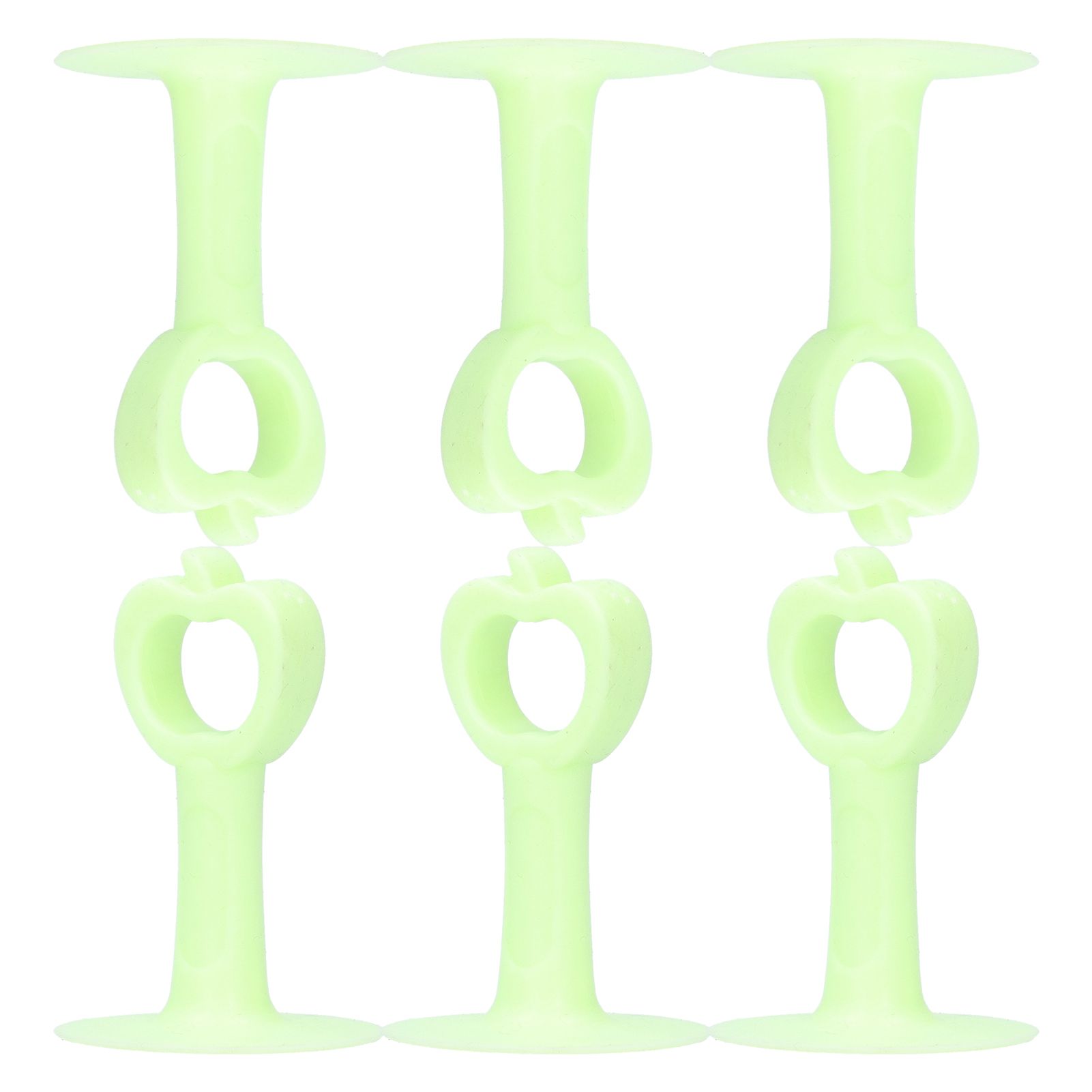 6PCS Door Stopper Anti‑Collision Silicone Wall Protection Home Bathroom Supplies Green