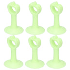 6PCS Door Stopper Anti‑Collision Silicone Wall Protection Home Bathroom Supplies Green