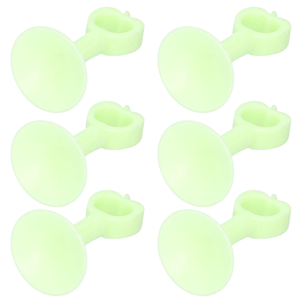 6PCS Door Stopper Anti‑Collision Silicone Wall Protection Home Bathroom Supplies Green