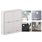 Wireless Scene Switch Intelligent 4‑Way Panel Wall Switch Mobile Phone APP Control for ZigBee