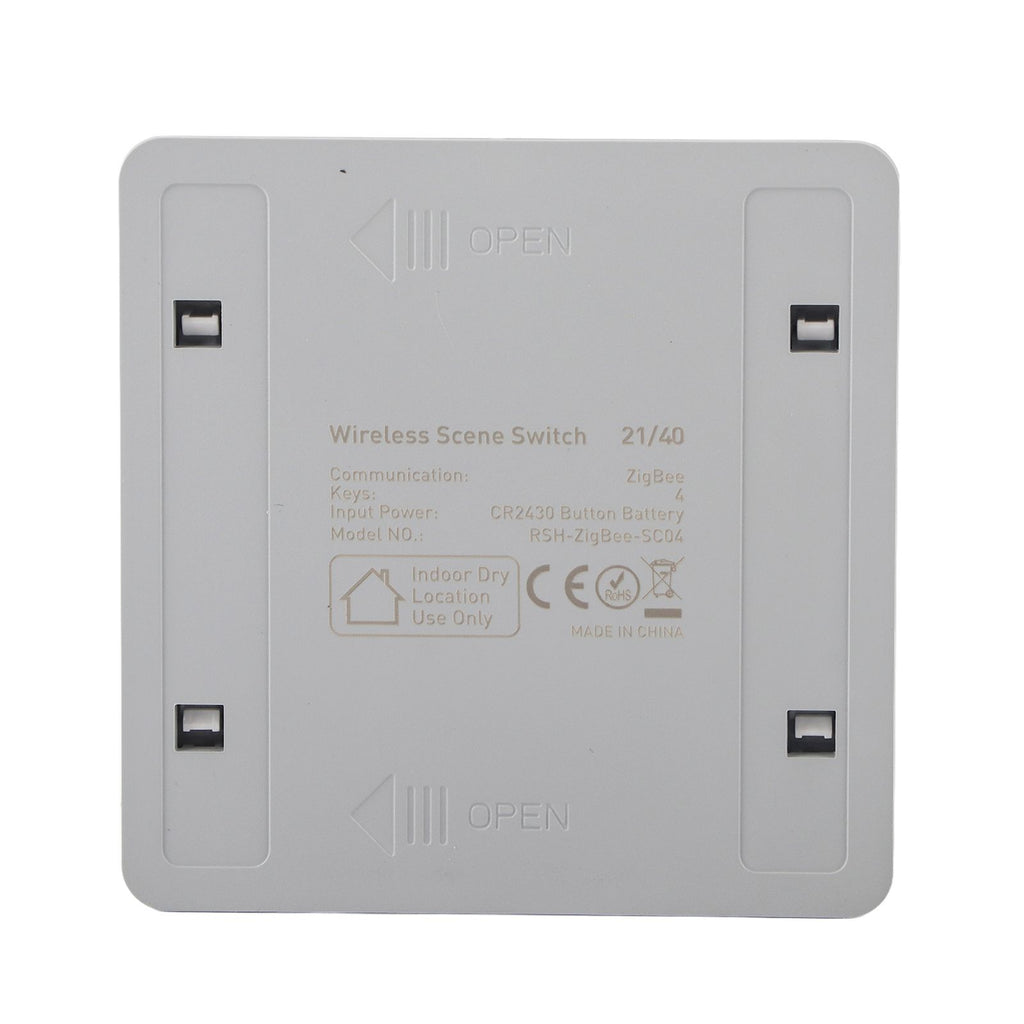 Wireless Scene Switch Intelligent 4‑Way Panel Wall Switch Mobile Phone APP Control for ZigBee