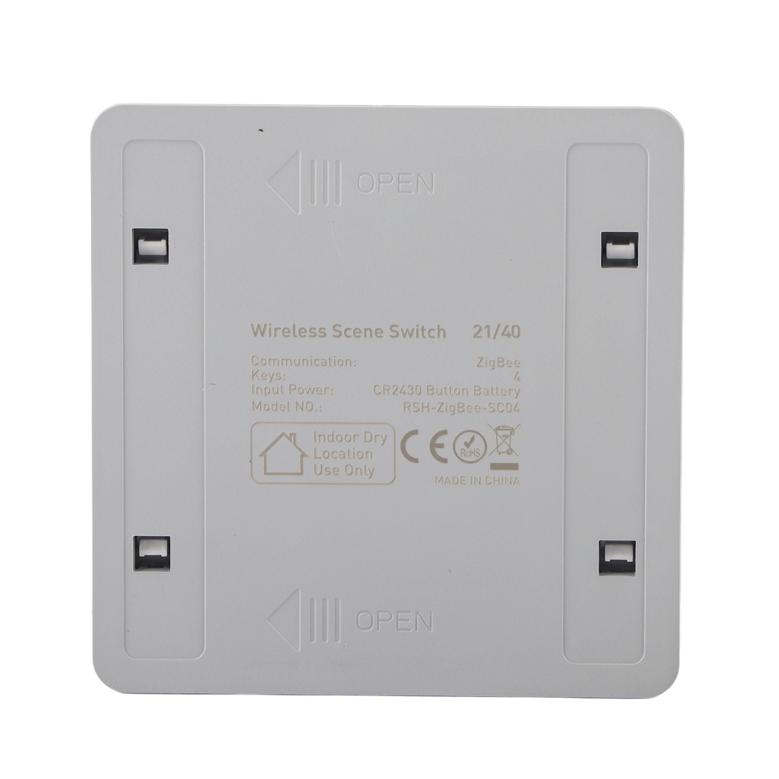 Wireless Scene Switch Intelligent 4‑Way Panel Wall Switch Mobile Phone APP Control for ZigBee