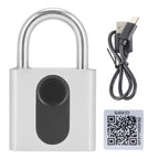 Bluetooth Padlock Intelligent Fingerprint Phone APP Lock Set for Dormitory Warehouse