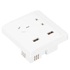 Multi-Functional Wall Power Outlet Socket with 2 USB Port 13A for Home Office AU Plug 110/220V