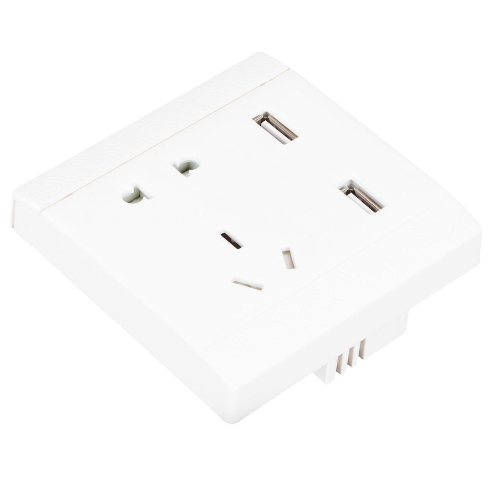 Multi-Functional Wall Power Outlet Socket with 2 USB Port 13A for Home Office AU Plug 110/220V