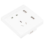 Multi-Functional Wall Power Outlet Socket with 2 USB Port 13A for Home Office AU Plug 110/220V