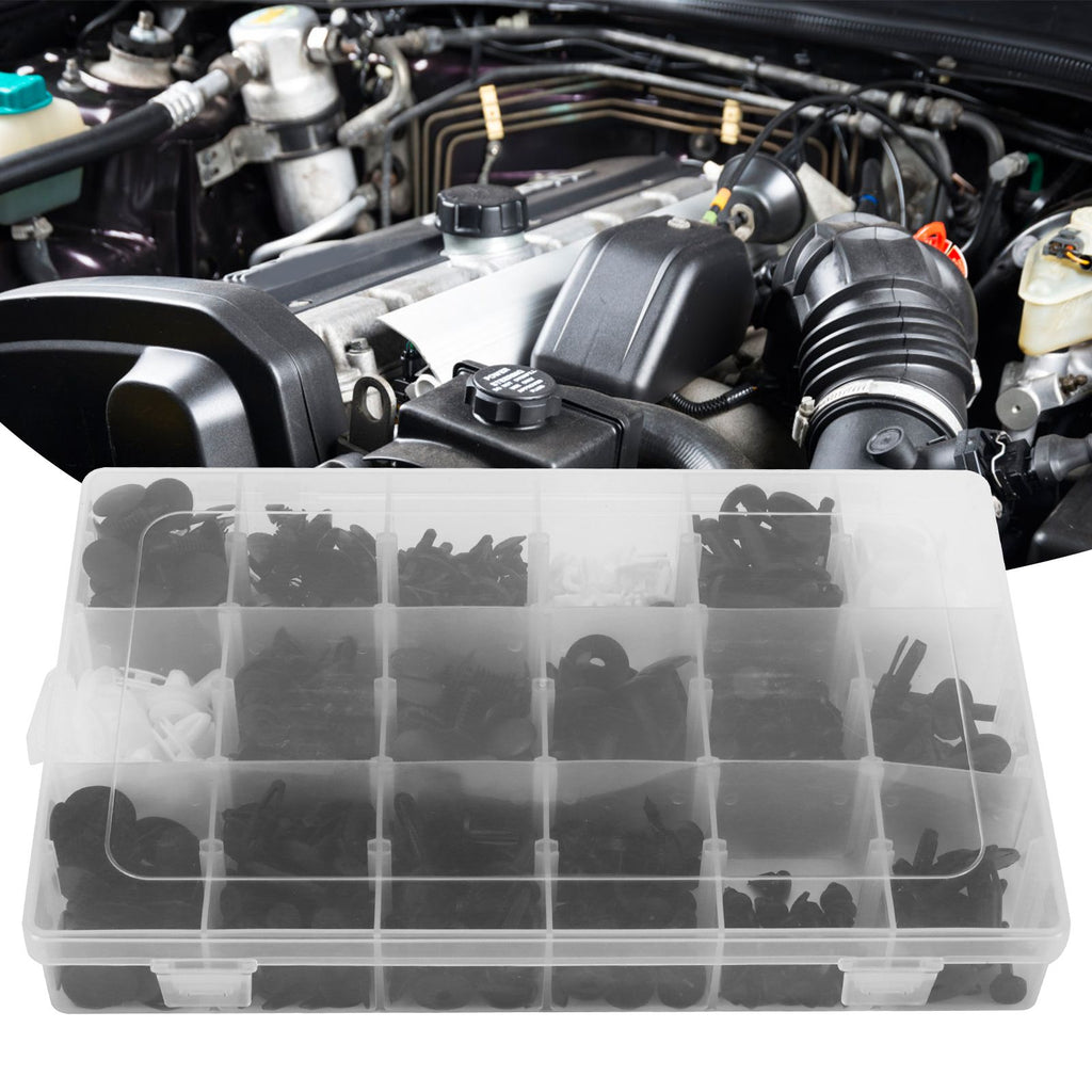 415Pcs Car Push Retainer Clips Assortment Kit Bumper Fasteners with Removers Tools