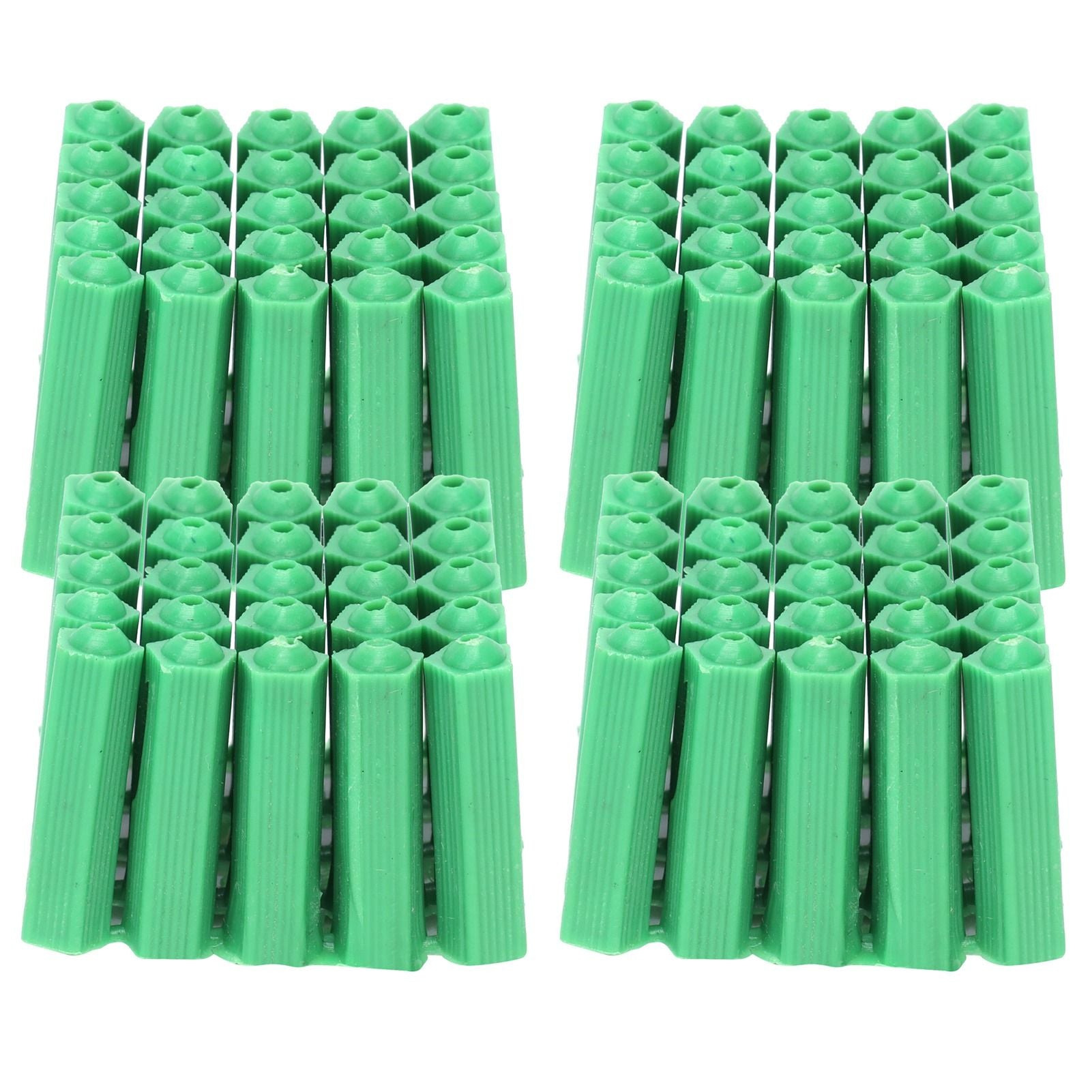 100Pcs M6 Expansion Pipe Plastic Wall Plug Fixing Expansion Tube Accessory Green