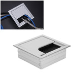 Aluminium Alloy Desk Grommet Table Wire Organizer with Hairbrush for Home and Office