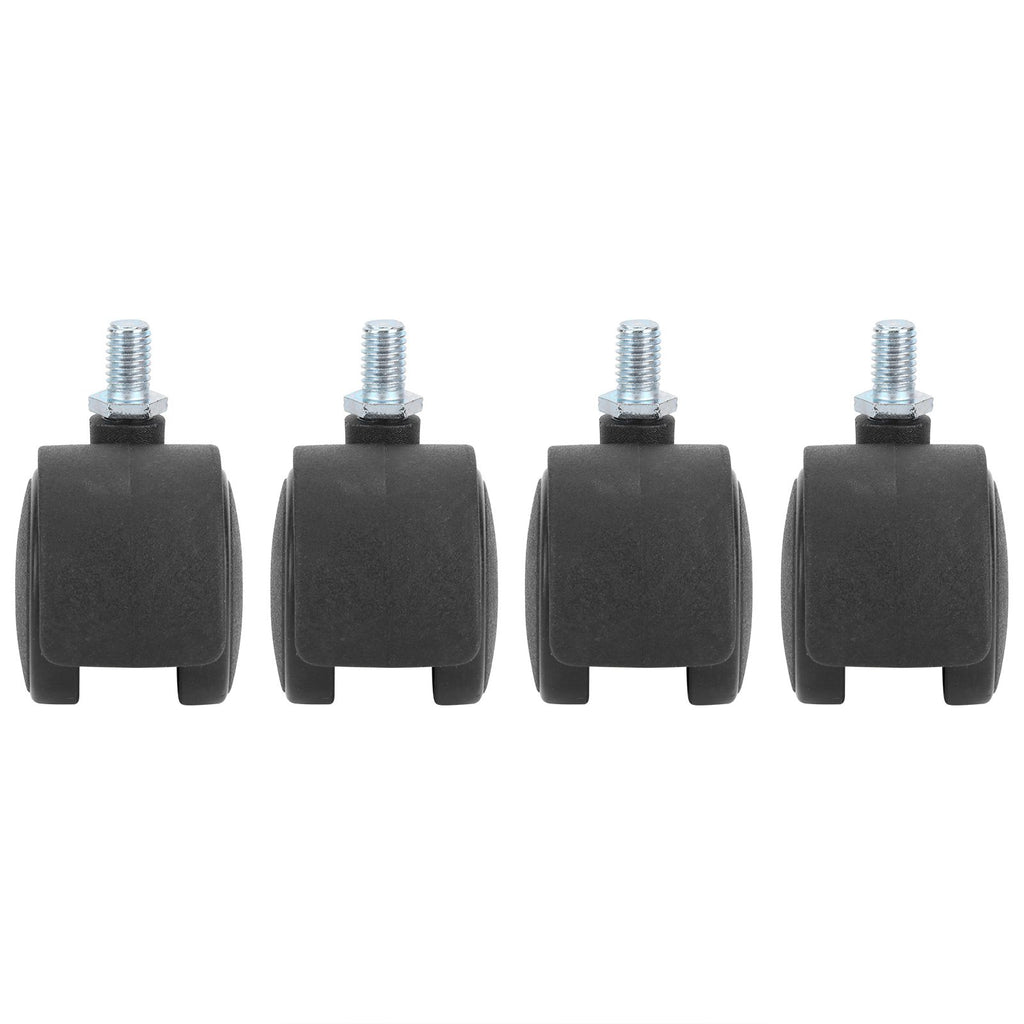 4Pcs 1.5in Casters 360 Degree Rotatable Universal Plastic Wheel for Cabinet Chair