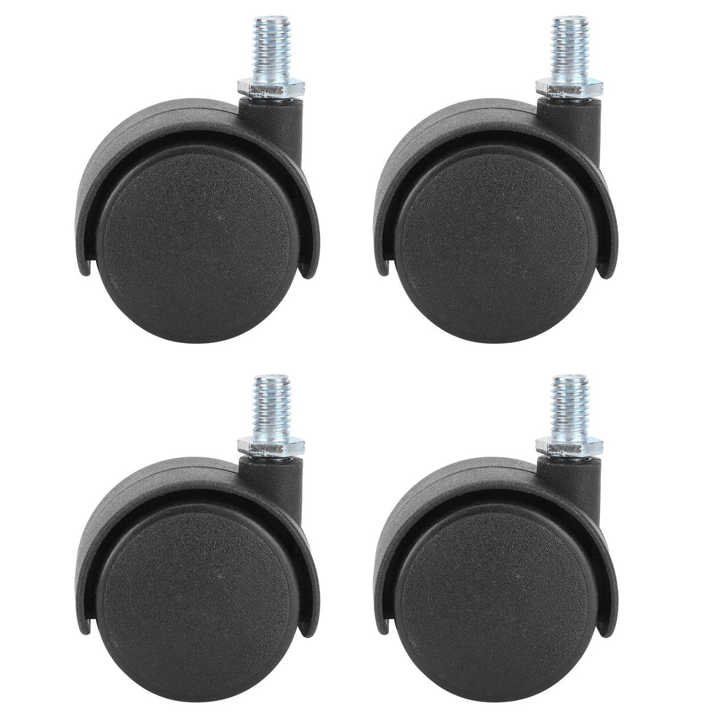 4Pcs 1.5in Casters 360 Degree Rotatable Universal Plastic Wheel for Cabinet Chair