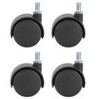 4Pcs 1.5in Casters 360 Degree Rotatable Universal Plastic Wheel for Cabinet Chair