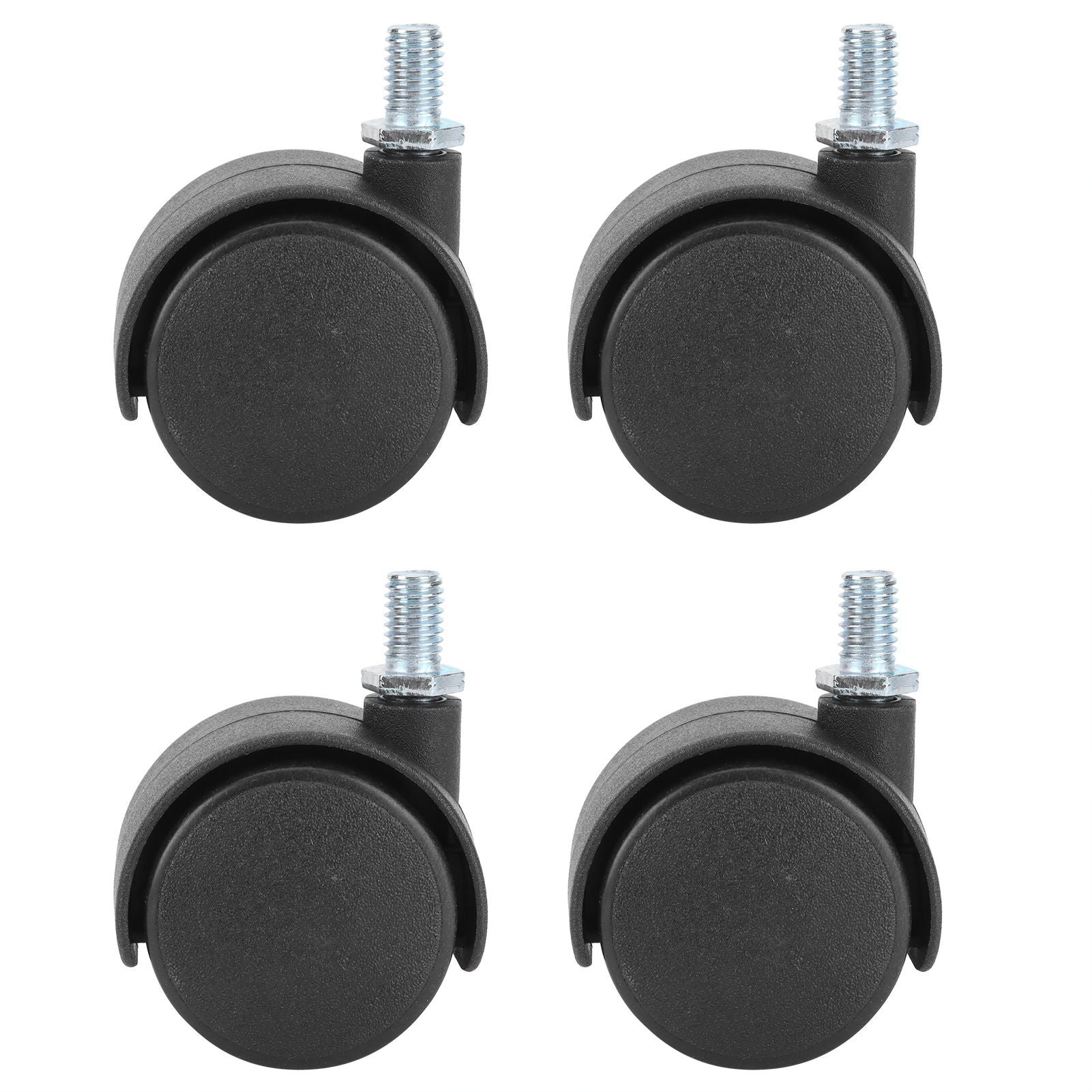 4Pcs 1.5in Casters 360 Degree Rotatable Universal Plastic Wheel for Cabinet Chair