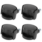 4Pcs 1.5in Casters 360 Degree Rotatable Universal Plastic Wheel for Cabinet Chair