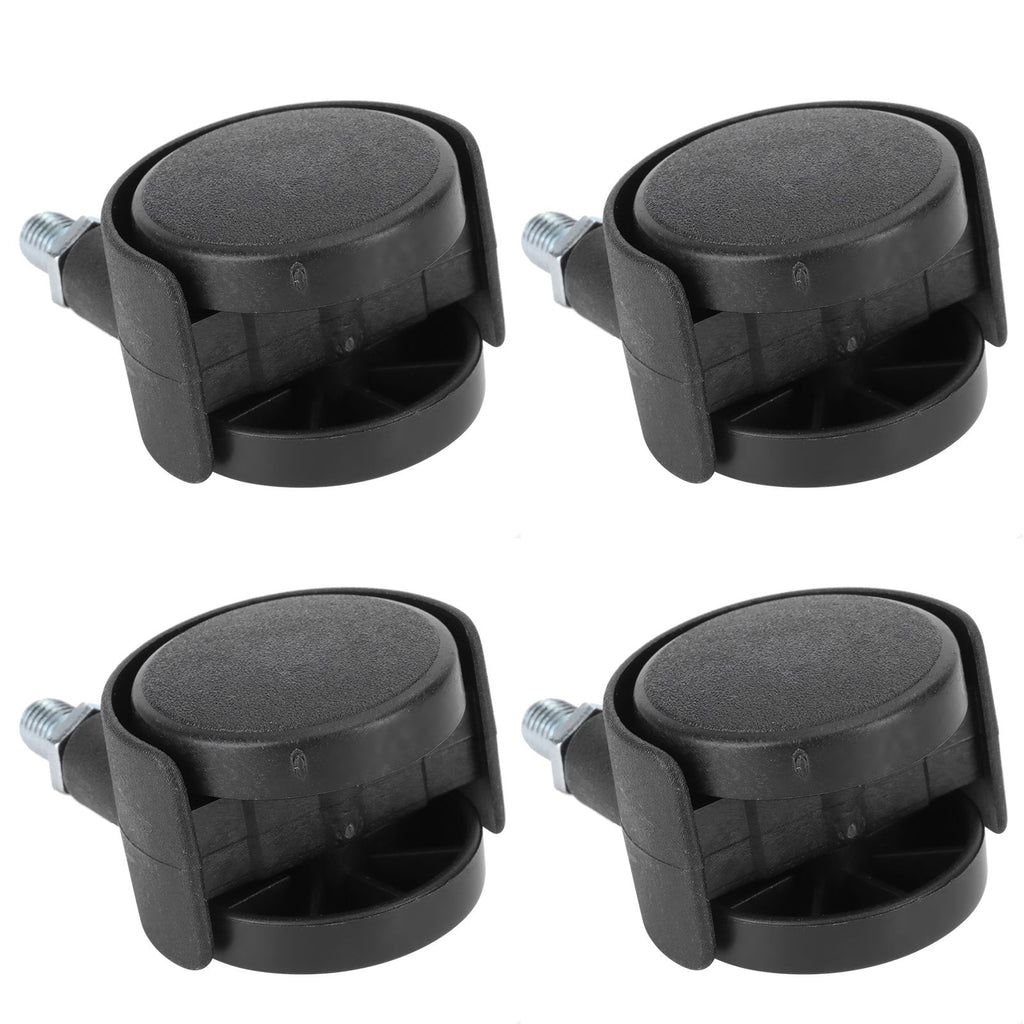 4Pcs 1.5in Casters 360 Degree Rotatable Universal Plastic Wheel for Cabinet Chair