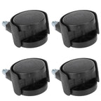 4Pcs 1.5in Casters 360 Degree Rotatable Universal Plastic Wheel for Cabinet Chair