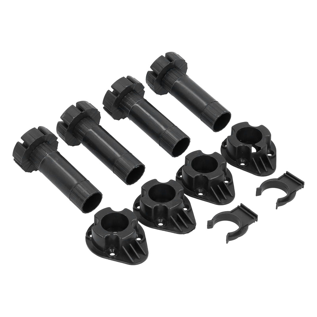 4Set Adjustable Cabinet Feet ABS Support Leg for Cupboard Closet Furnitures Black