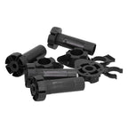 4Set Adjustable Cabinet Feet ABS Support Leg for Cupboard Closet Furnitures Black