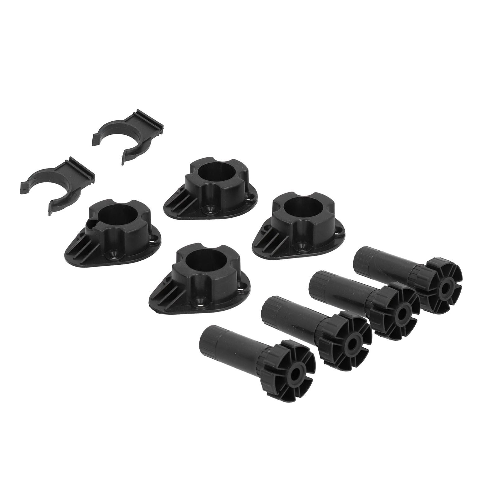 4Set Adjustable Cabinet Feet ABS Support Leg for Cupboard Closet Furnitures Black