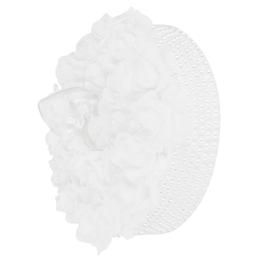 Ring Pillow Box Wedding with Ribbon Bowknot CakeShaped Pearl Rose Ceremony Supplies White(5905 )