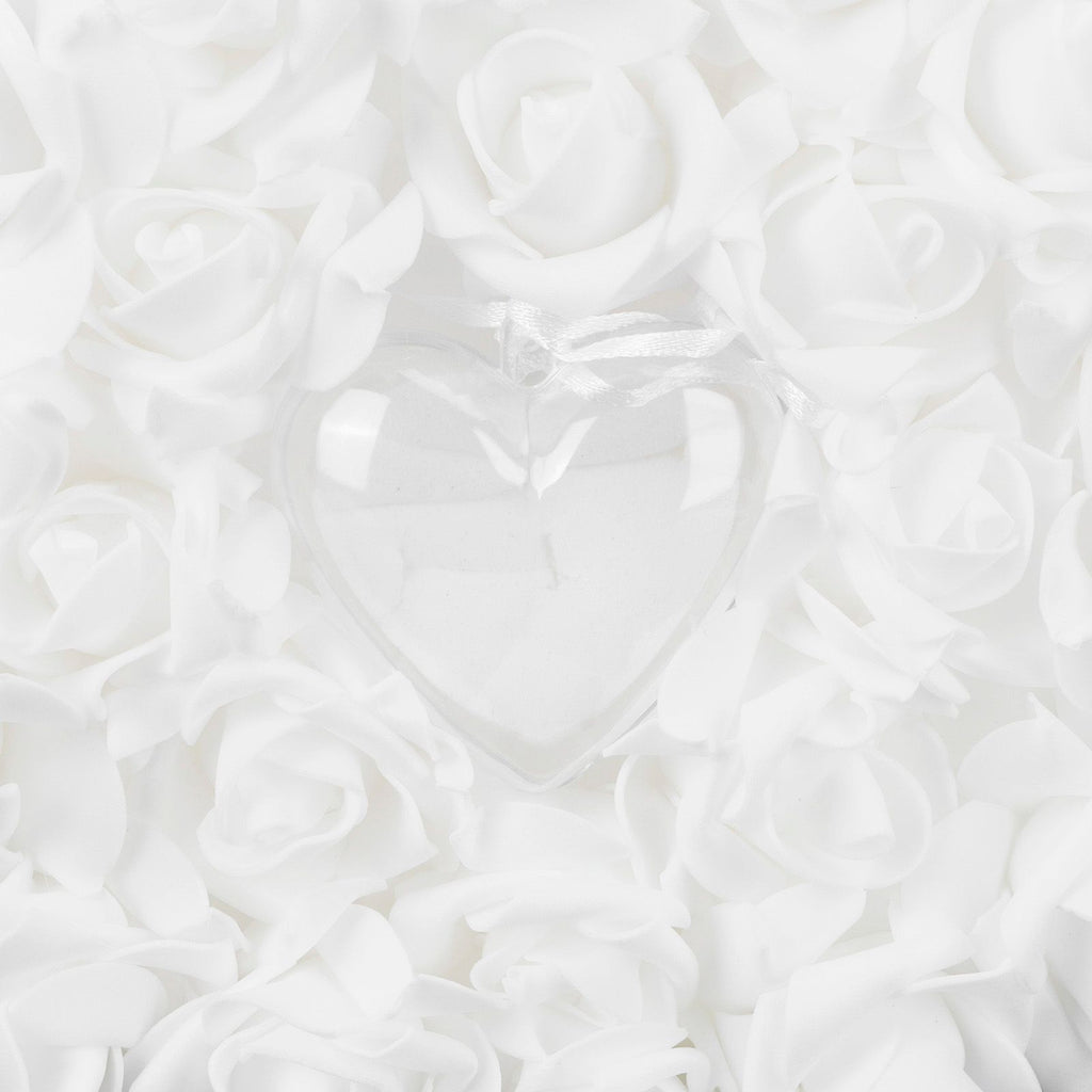 Ring Pillow Box Wedding with Ribbon Bowknot CakeShaped Pearl Rose Ceremony Supplies White(5905 )