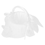 Flower Lace Basket White Romantic Flower Basket Candies Container Wedding Ceremony Decoration5709 Flower Basket L