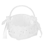 Flower Lace Basket White Romantic Flower Basket Candies Container Wedding Ceremony Decoration5707 Flower Basket L