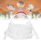 Flower Lace Basket White Romantic Flower Basket Candies Container Wedding Ceremony Decoration5707 Flower Basket L