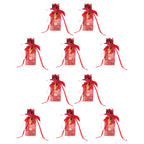 10 Set Candy Boxes Wedding Birthday Party Favor Gift Box with Ribbons DecorationRetro Flower Pattern