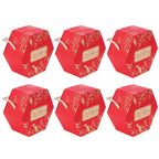 10 Set Candy Boxes Bags Hexagonal Chocolate Gift Boxes with Ropes for Wedding SuppliesRed