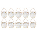 10 Set Candy Boxes Bags Hexagonal Chocolate Gift Boxes with Ropes for Wedding SuppliesMarble