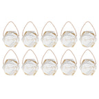 10 Set Candy Boxes Bags Hexagonal Chocolate Gift Boxes with Ropes for Wedding SuppliesMarble