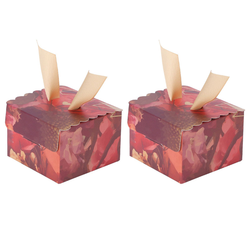 25 Sets Gift Candy Box for Party Christmas Birthdays European Weddings SuppliesEuropean Retro Flower Pattern(Golden Wing) S