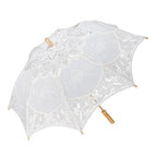 Lace Umbrella Wedding Bridal Parasol Umbrella for Photography Props Wedding SuppliesL White