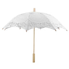 Lace Umbrella Wedding Bridal Parasol Umbrella for Photography Props Wedding SuppliesL White