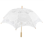 Lace Umbrella Wedding Bridal Parasol Umbrella for Photography Props Wedding SuppliesL White