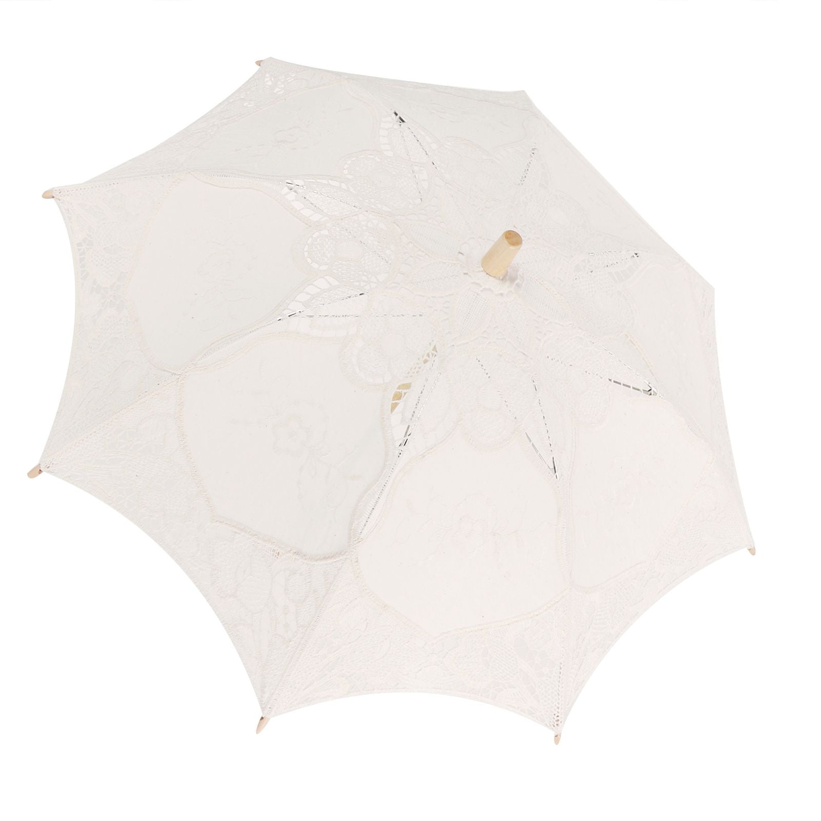Lace Umbrella Wedding Bridal Parasol Umbrella for Photography Props Wedding SuppliesL Beige