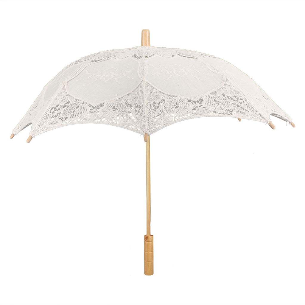 Lace Umbrella Wedding Bridal Parasol Umbrella for Photography Props Wedding SuppliesL Beige