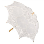 Lace Umbrella Wedding Bridal Parasol Umbrella for Photography Props Wedding SuppliesL Beige