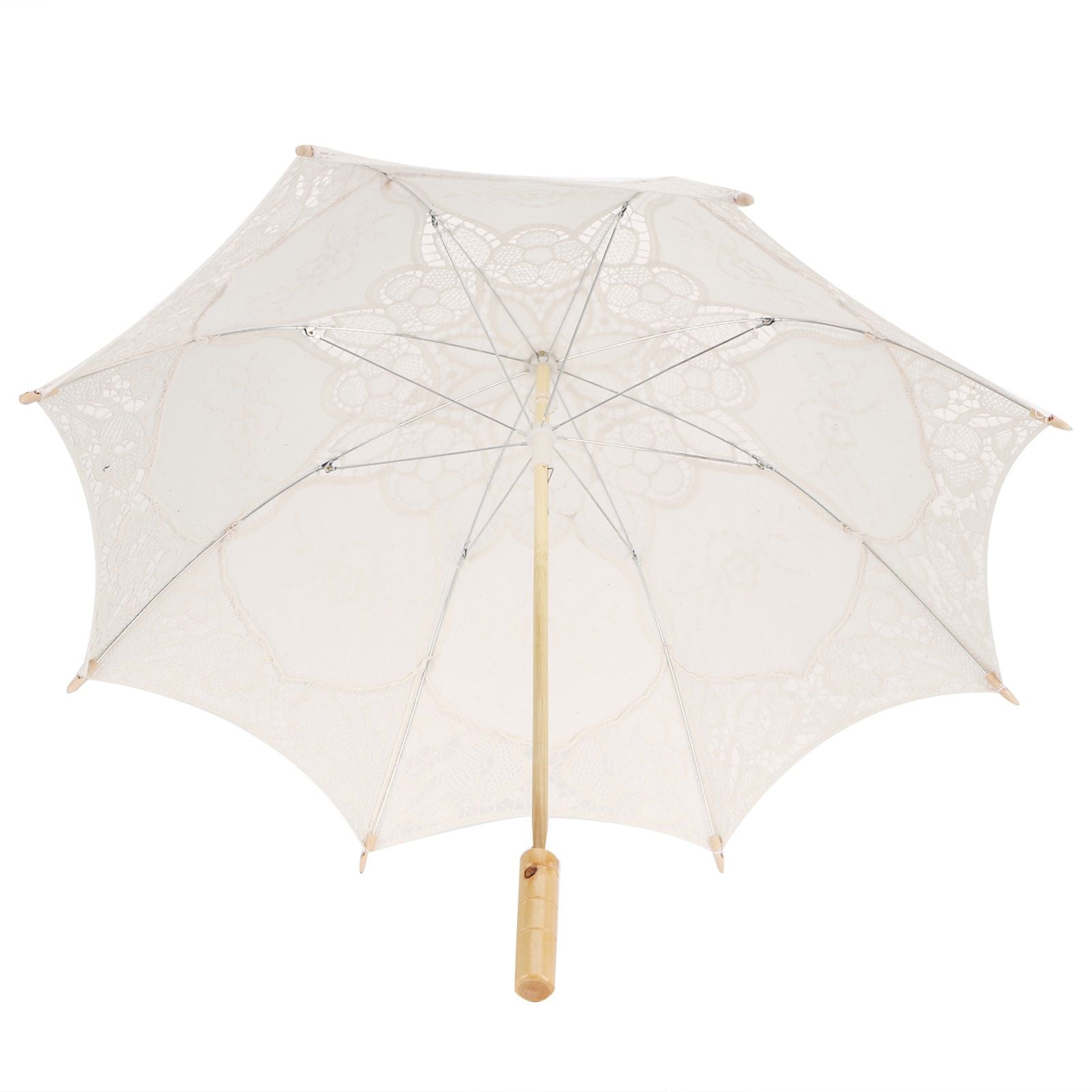 Lace Umbrella Wedding Bridal Parasol Umbrella for Photography Props Wedding SuppliesL Beige