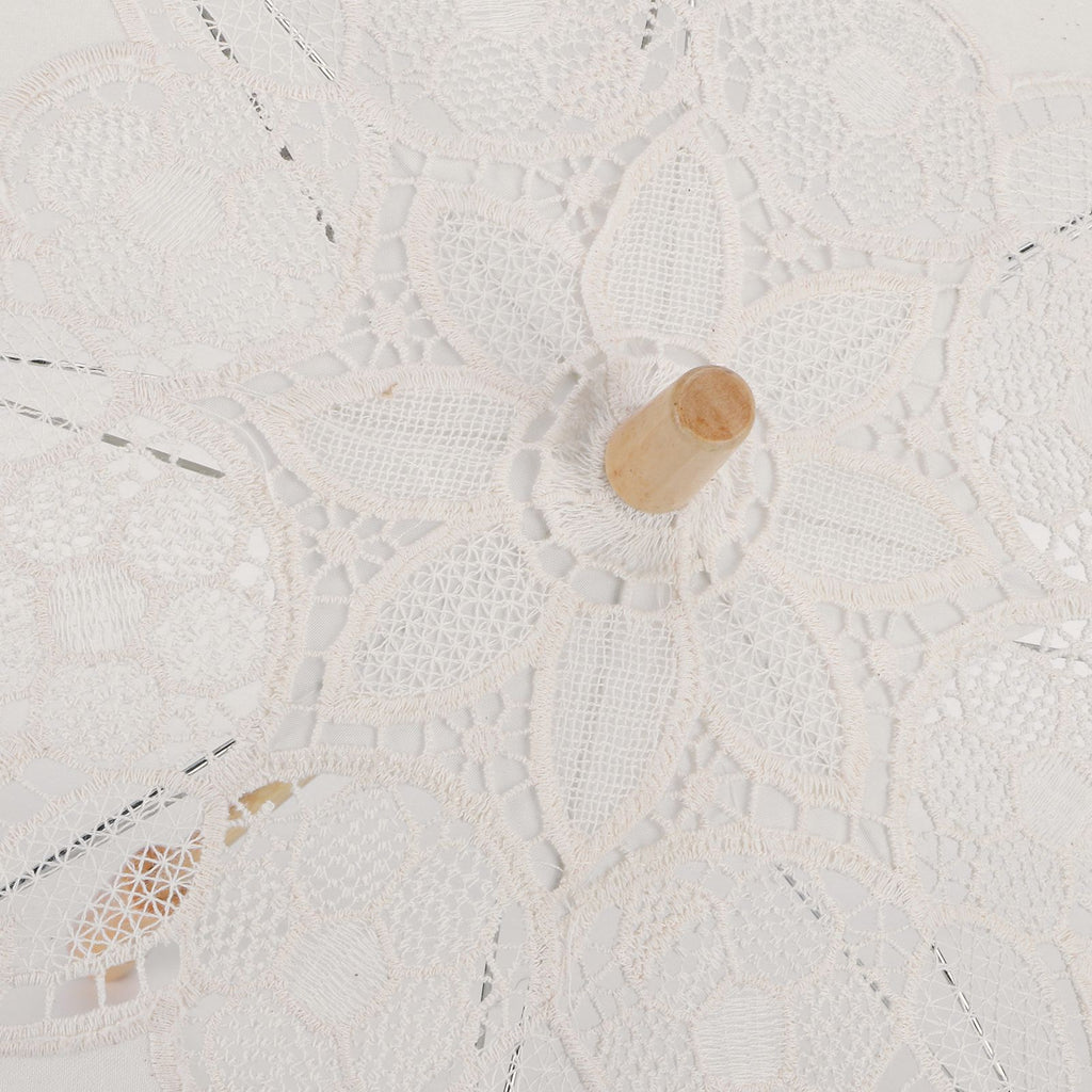 Lace Umbrella Wedding Bridal Parasol Umbrella for Photography Props Wedding SuppliesL Beige