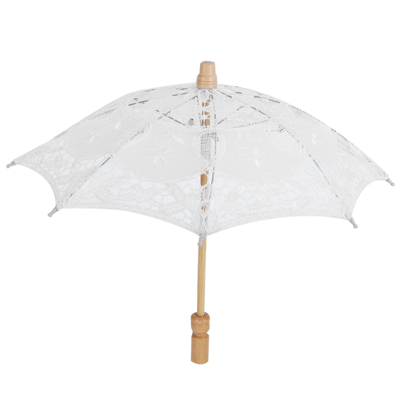 Lace Umbrella Wedding Bridal Parasol Umbrella for Photography Props Wedding SuppliesS White
