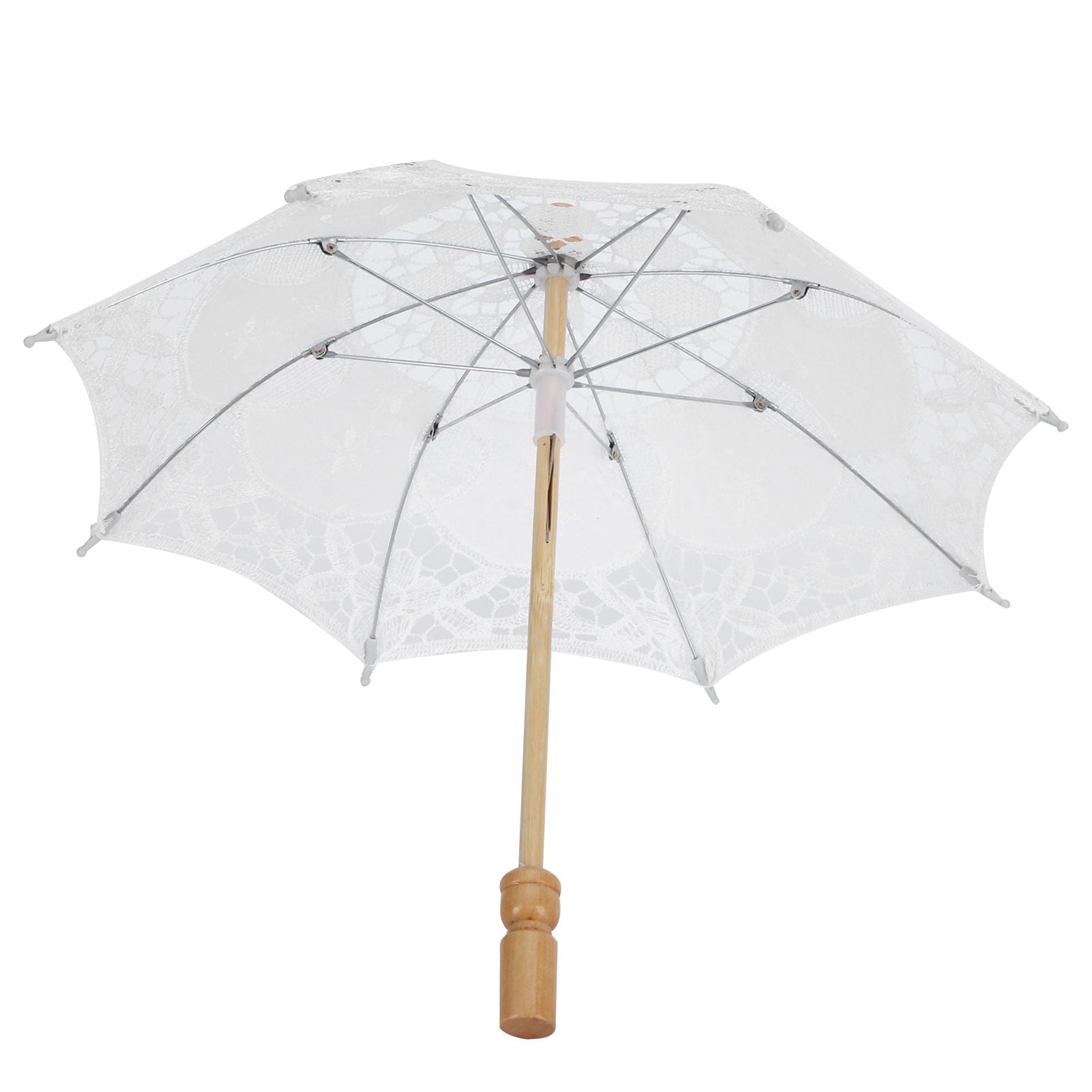 Lace Umbrella Wedding Bridal Parasol Umbrella for Photography Props Wedding SuppliesS White