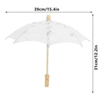 Lace Umbrella Wedding Bridal Parasol Umbrella for Photography Props Wedding SuppliesS White
