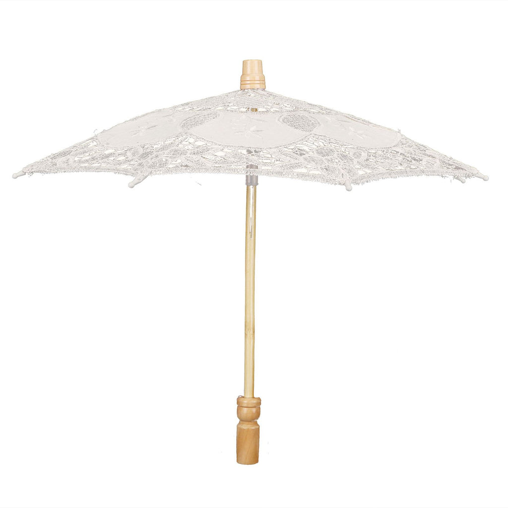 Lace Umbrella Wedding Bridal Parasol Umbrella for Photography Props Wedding SuppliesS Beige